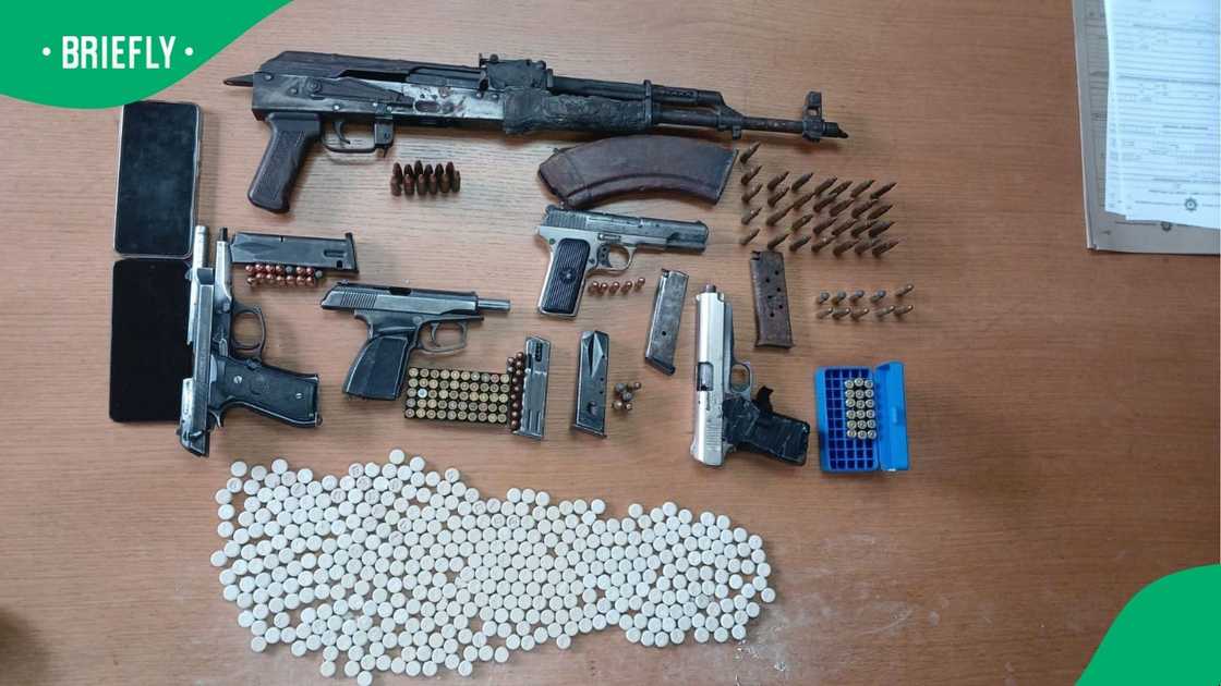 Western Cape police seized weapons and ammunition