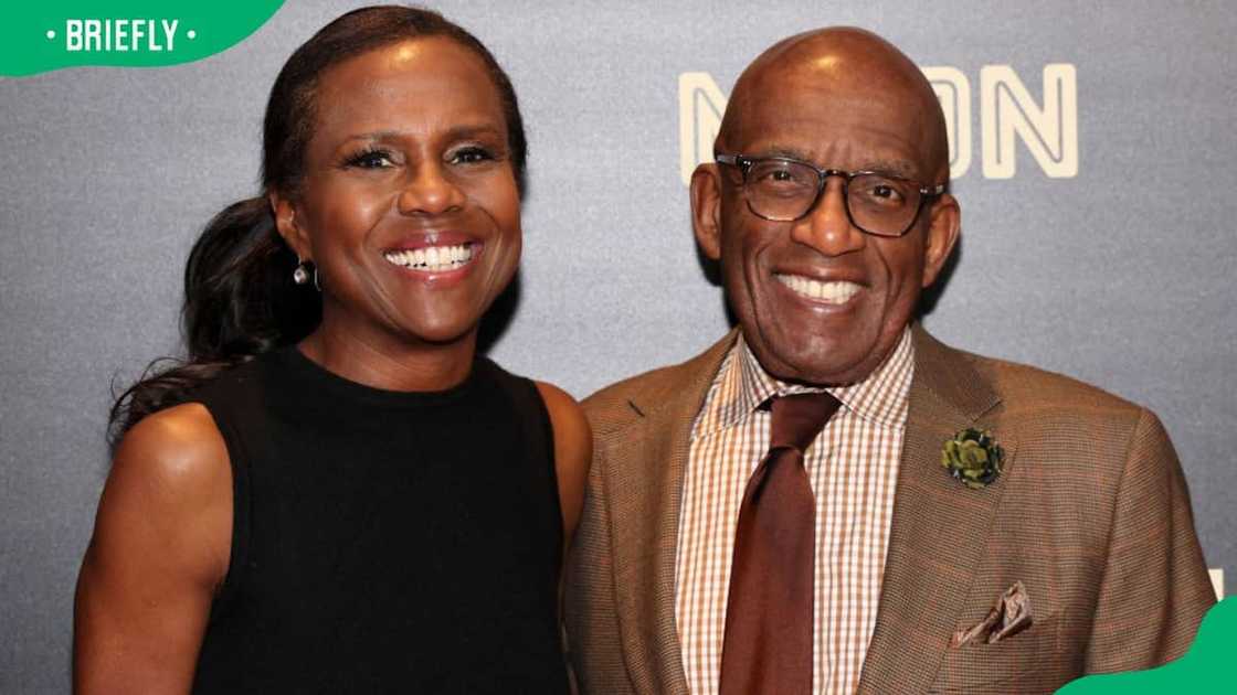 Deborah Roberts (L) and her husband, Al Roker (R)