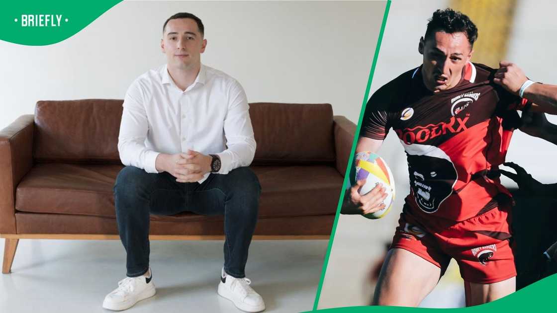Kyle Meadows, a rugby player turned businessman.