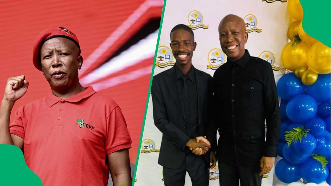 Julius Malema before and after his new exercise plan.