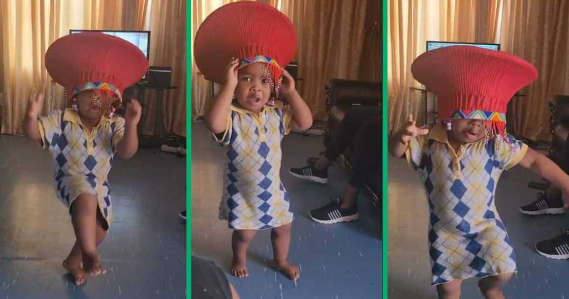 Little girl doing Zulu dance Little girl doing Zulu dance