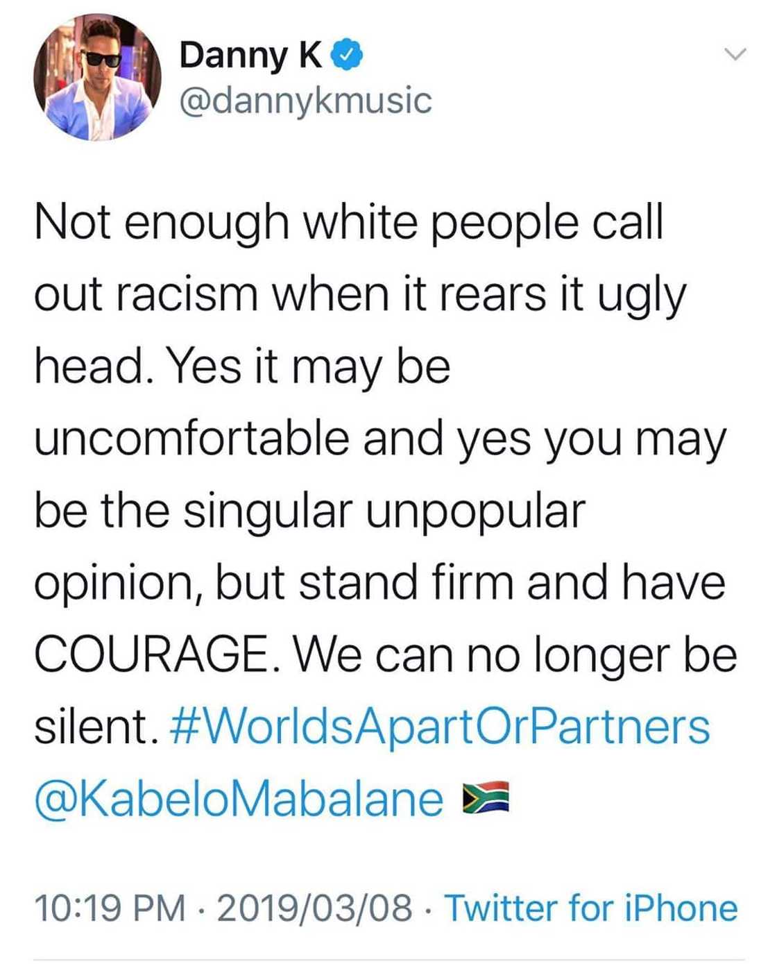 Danny K tweet Danny K tweet