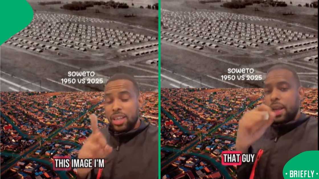 The screenshot on the right showed Vusi Ngema talking about the difference between the two eras The screenshot on the right showed Vusi Ngema talking about the difference between the two eras