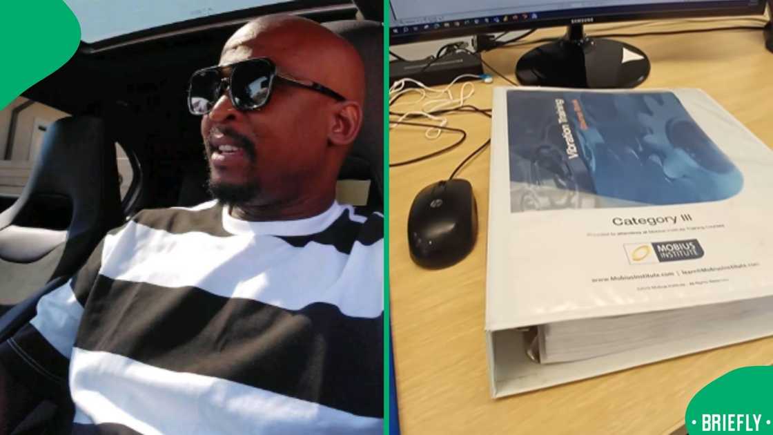 The image on the right showed a study file for the vibration analyst course