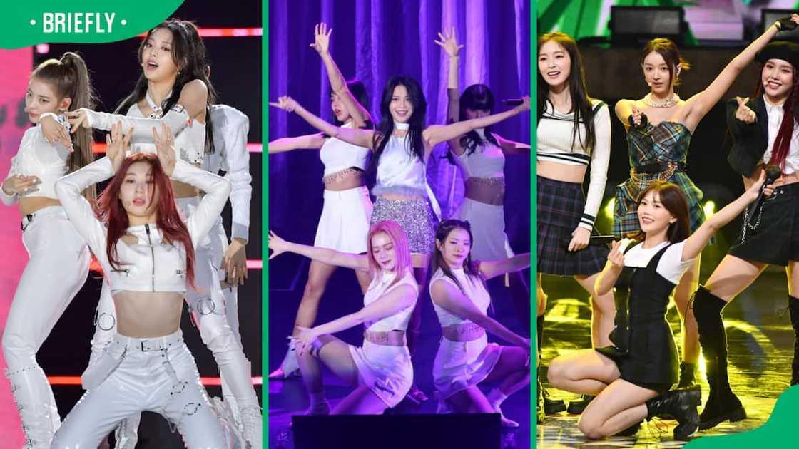 Itzy (L), Girls' Generation (C), Oh My Girl (R) Itzy (L), Girls' Generation (C), Oh My Girl (R)