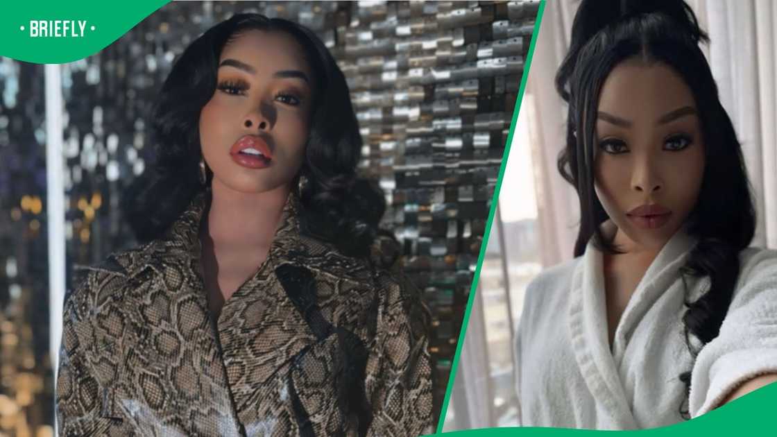 Khanyi Mbau has debuted a new face.