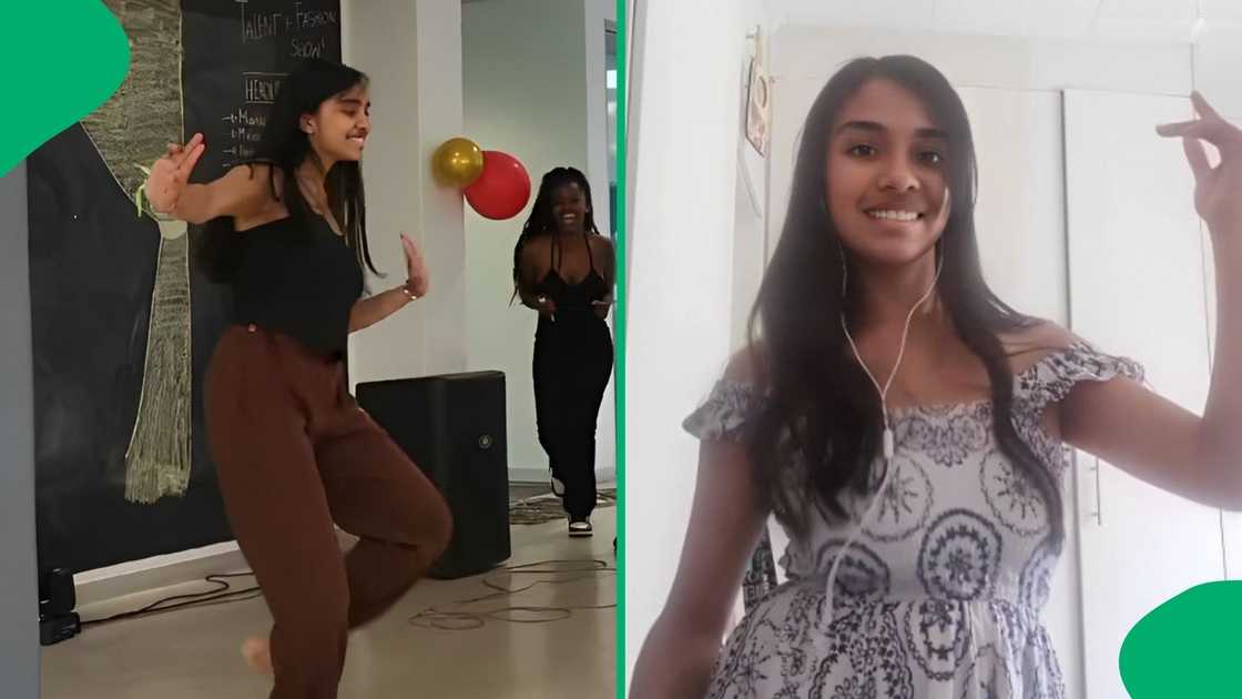 A South African Indian women showed off South Asian dance moves alongside Mzansi track.