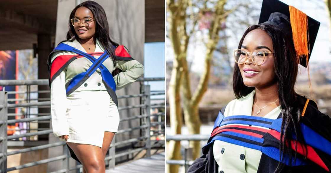 A young lady from North West is happy to be a three-time graduate from the University of Johannesburg A young lady from North West is happy to be a three-time graduate from the University of Johannesburg