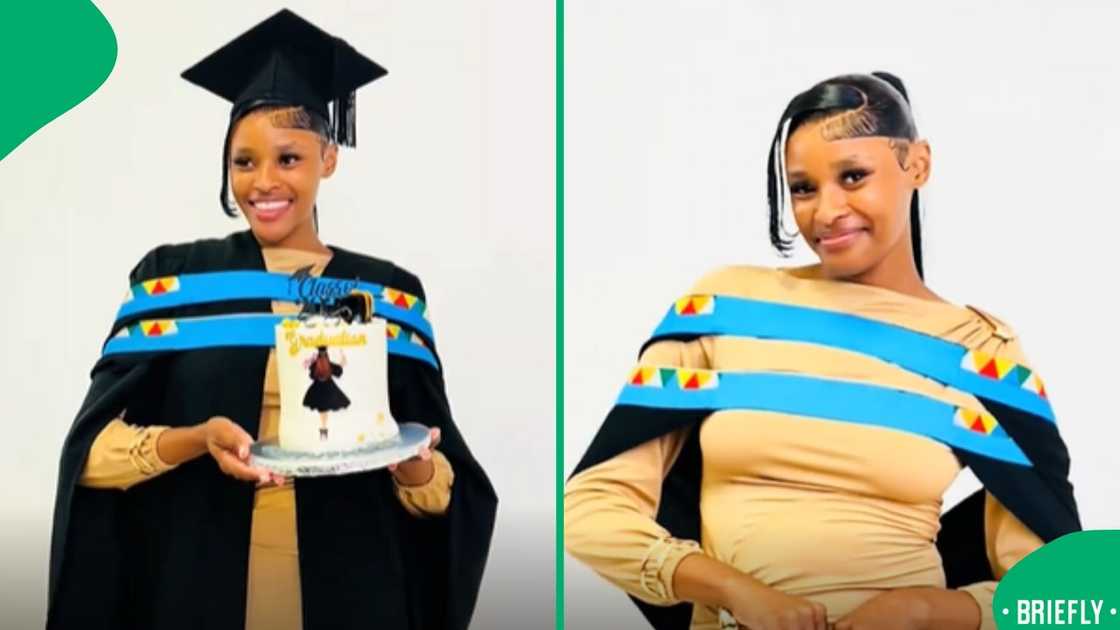 Nokuthula on the right posed with two of her belts Nokuthula on the right posed with two of her belts