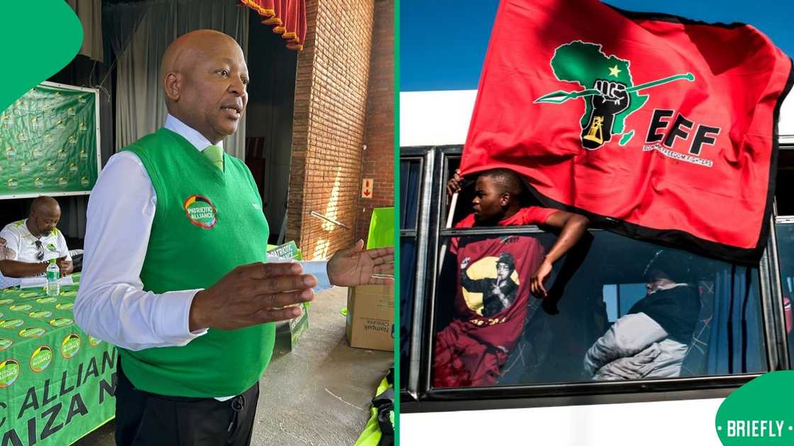 The Patriotic Alliance's deputy president Kenny Kunene is in trouble after the EFF reported him to the Human Rights Commission The Patriotic Alliance's deputy president Kenny Kunene is in trouble after the EFF reported him to the Human Rights Commission