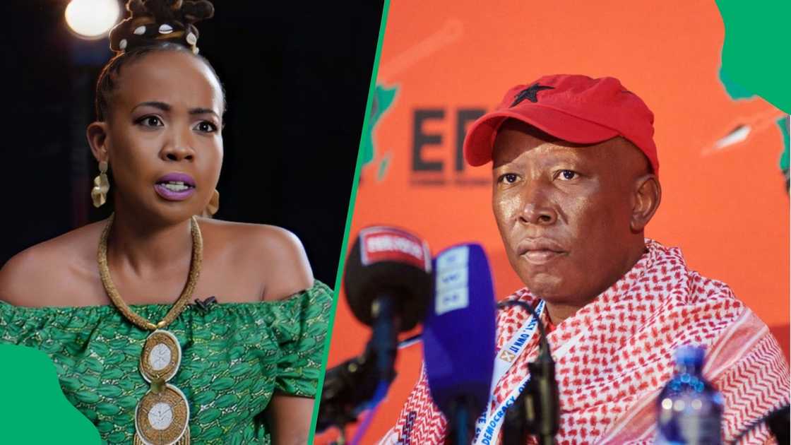 Ntsiki Mazwai questions Julius Malema.