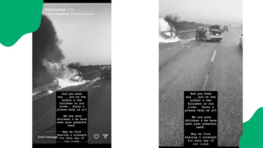 SA comforts Chymamusique after the car crash