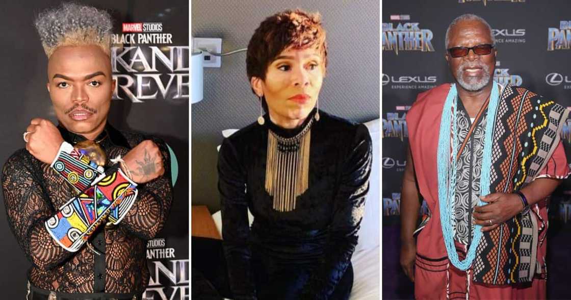 Somizi Mhlongo, Leleti Khumalo, and John Kani Somizi Mhlongo, Leleti Khumalo, and John Kani