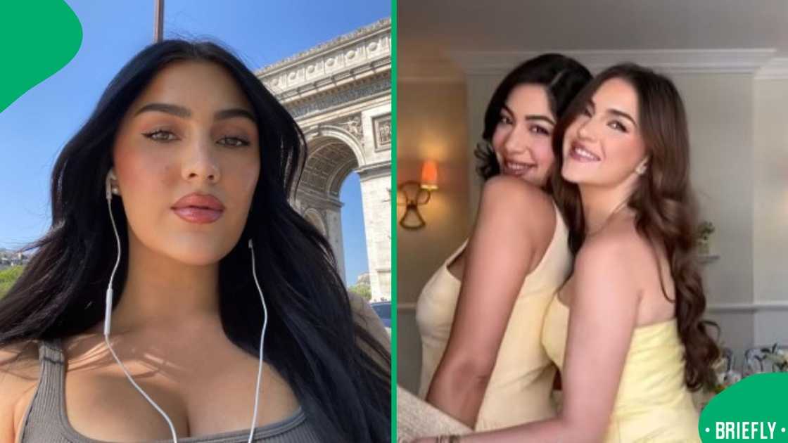 The visual on the right showed Ms Prinsloo with her best friend