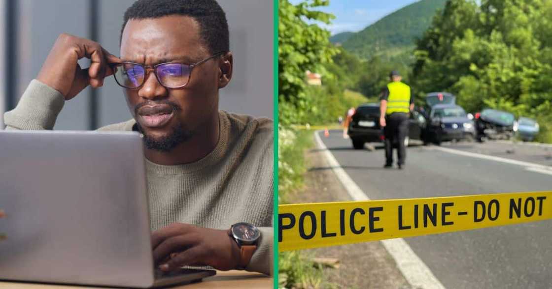 South Africans were confused by an accident which took place in Johannesburg on the M1 South Africans were confused by an accident which took place in Johannesburg on the M1