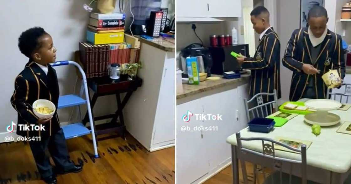 Little boy singing with older brothers before school melts Mzansi hearts Little boy singing with older brothers before school melts Mzansi hearts