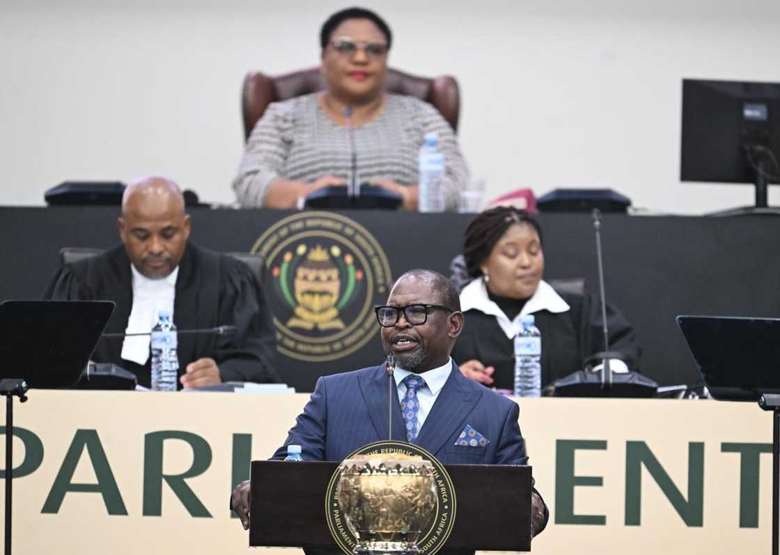 Finance Minister Enoch Godongwana delivered a budget speech with slight improvement