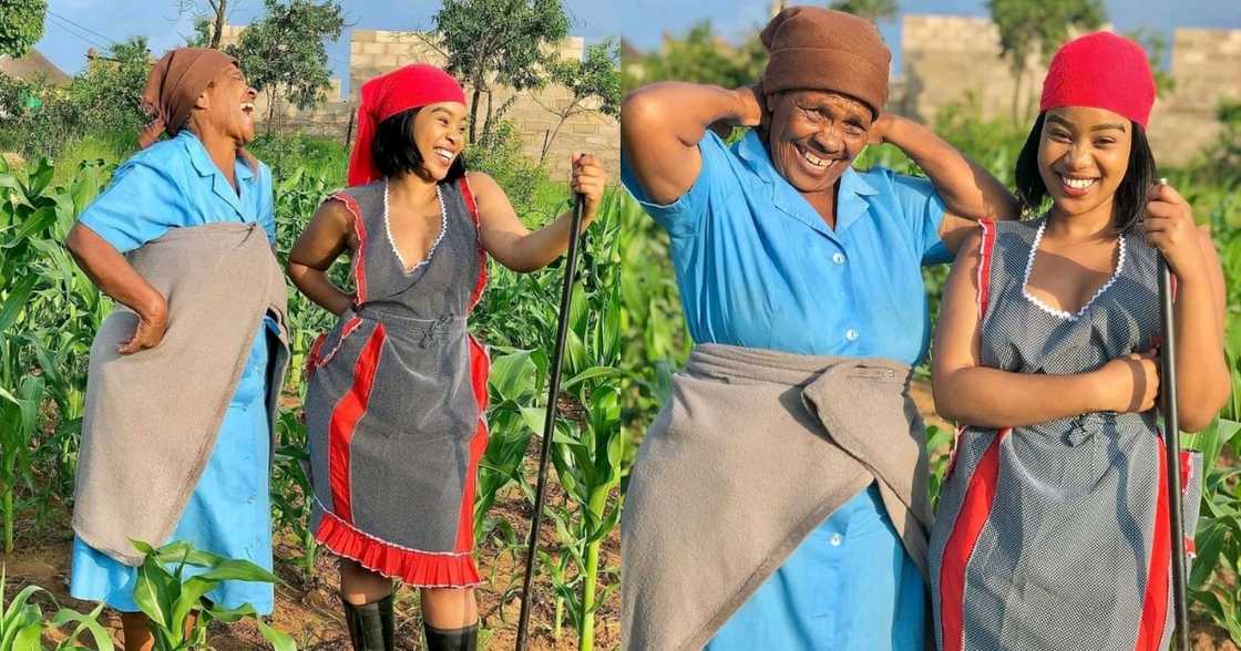 Gogo and grandchild bond while farming, SA reacts: "We love to see it" Gogo and grandchild bond while farming, SA reacts: "We love to see it"