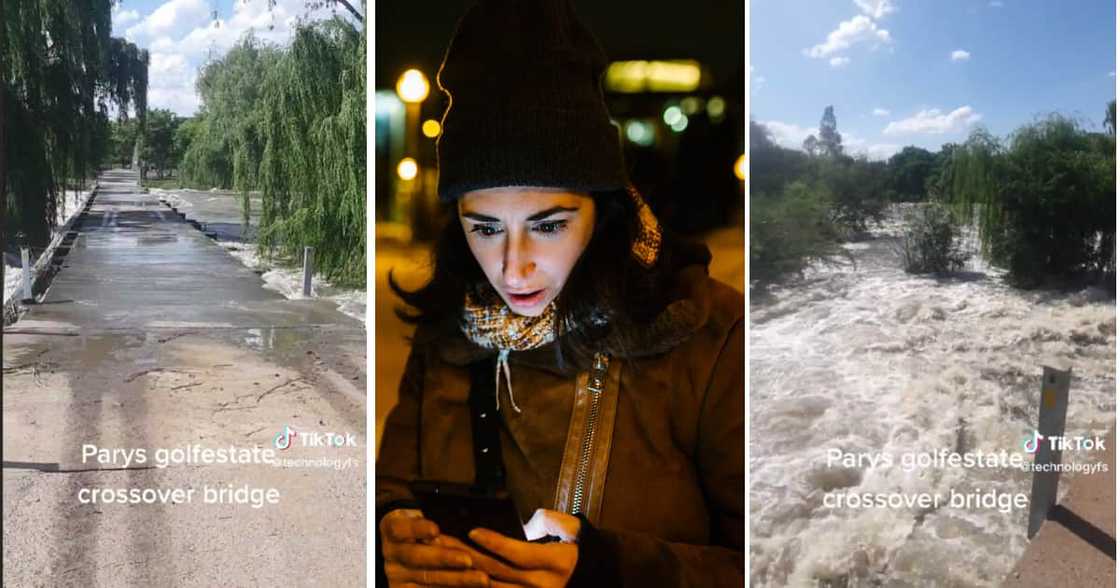 A clip of a flooded bridge in the Free State struck fear in the hearts of SA peeps. A clip of a flooded bridge in the Free State struck fear in the hearts of SA peeps.