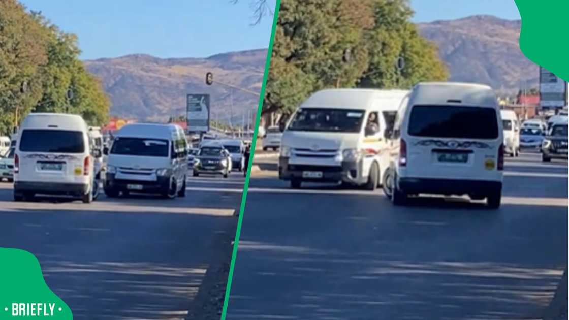Two Mzansi taxi drivers stunned Mzansi by performing risky stunts on the road Two Mzansi taxi drivers stunned Mzansi by performing risky stunts on the road