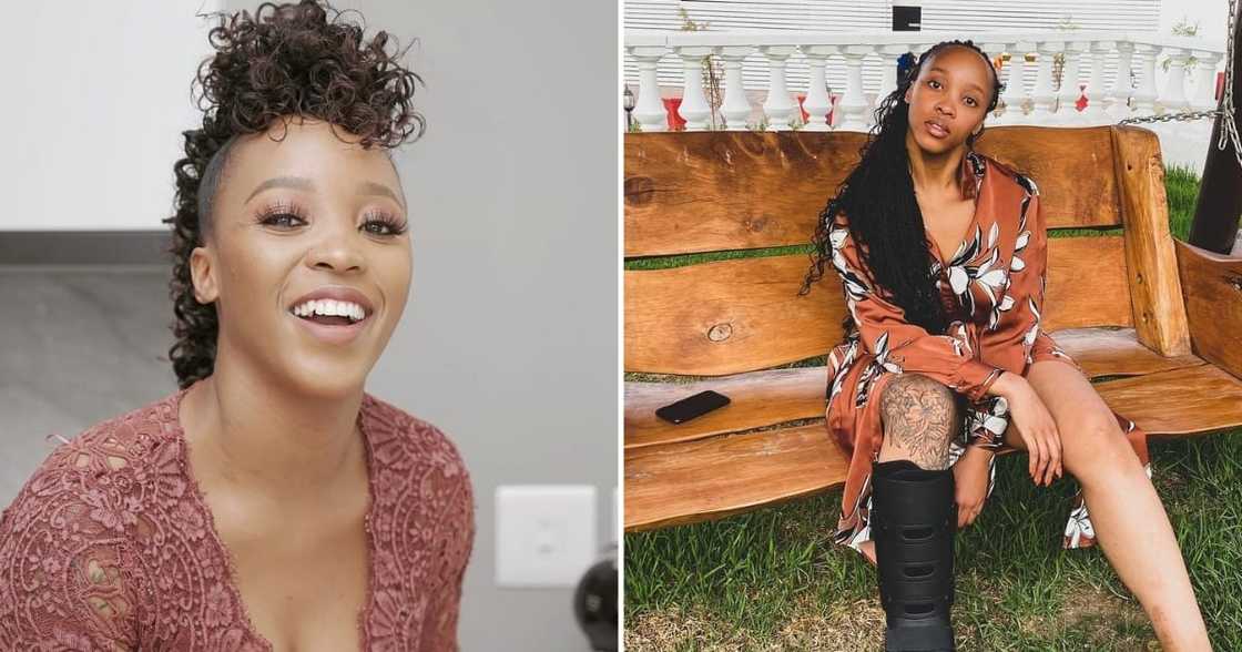 Sbahle Mpisane flaunts huge scar