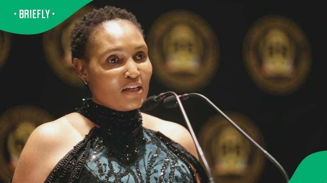 Justice minister Thembi Simelane is implicated in the VBS Mutual Bank saga