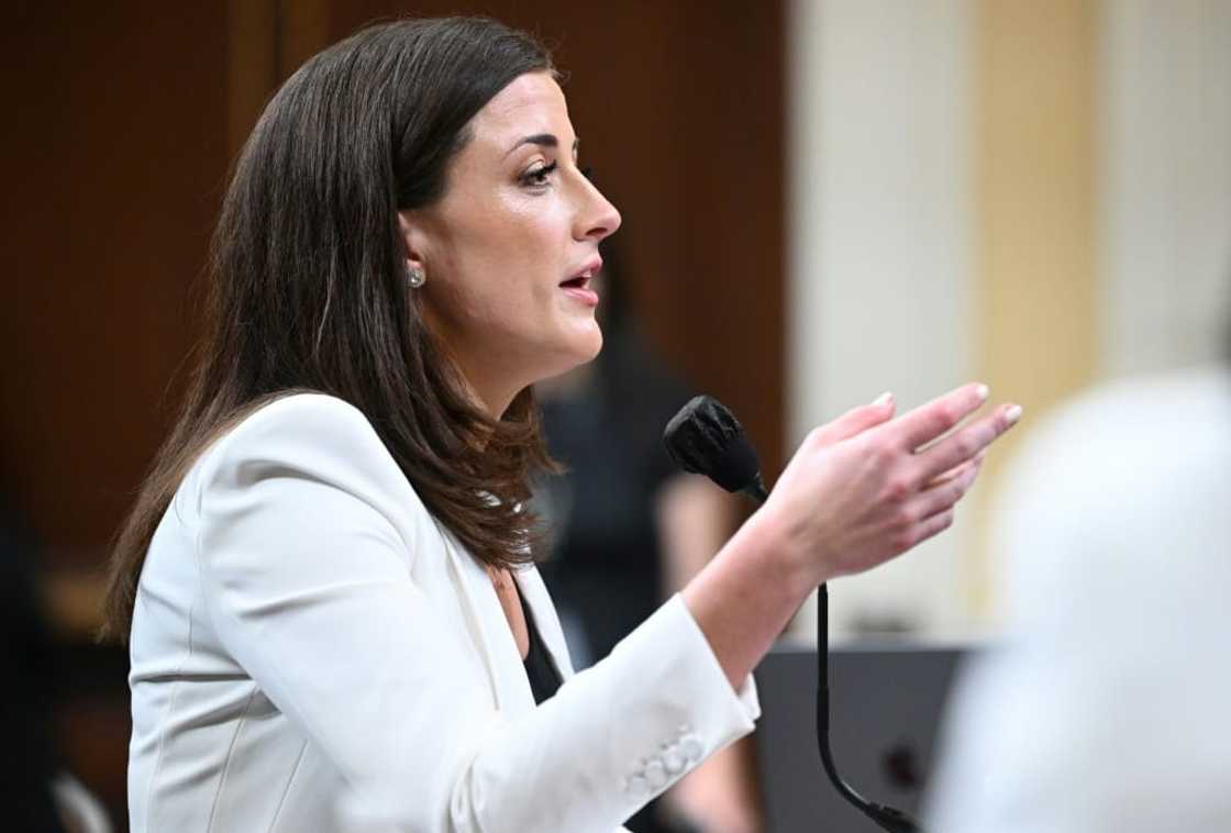 Cassidy Hutchinson, a former top White House aide with unique access to president Donald Trump and the inner workings of the West Wing, testifies on Capitol Hill on June 28, 2022 Cassidy Hutchinson, a former top White House aide with unique access to president Donald Trump and the inner workings of the West Wing, testifies on Capitol Hill on June 28, 2022