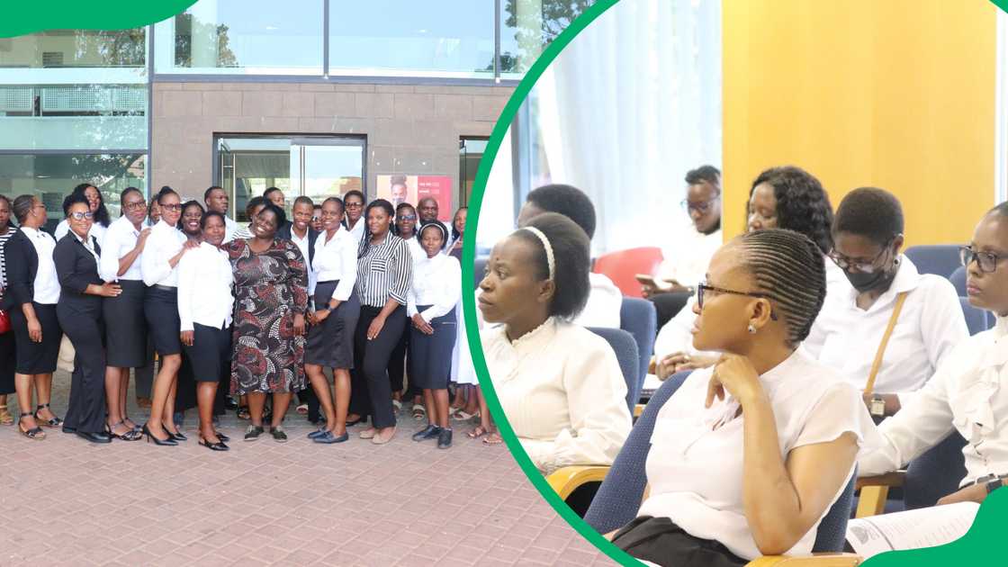 UB students attending a conference