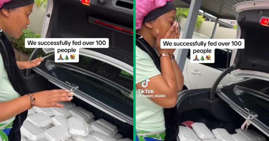 A South African woman fed needy people A South African woman fed needy people
