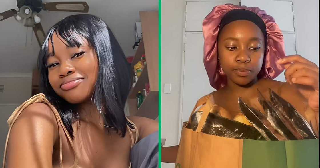 A TikTok video shows a woman unveiling her R181 grocery haul from Food Lovers.