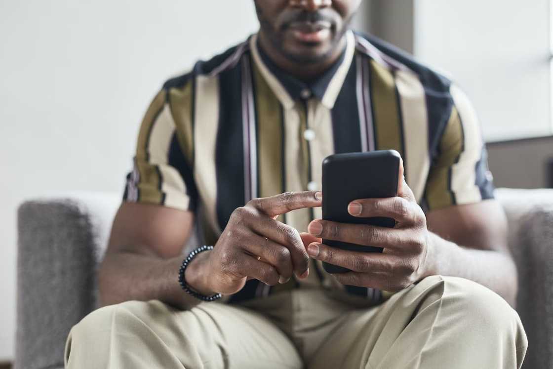 A man using his phone