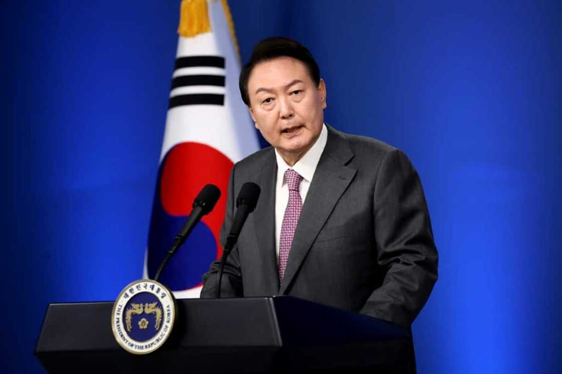 South Korea's President Yoon Suk-yeol is battling record-low approval ratings after just three months on the job South Korea's President Yoon Suk-yeol is battling record-low approval ratings after just three months on the job