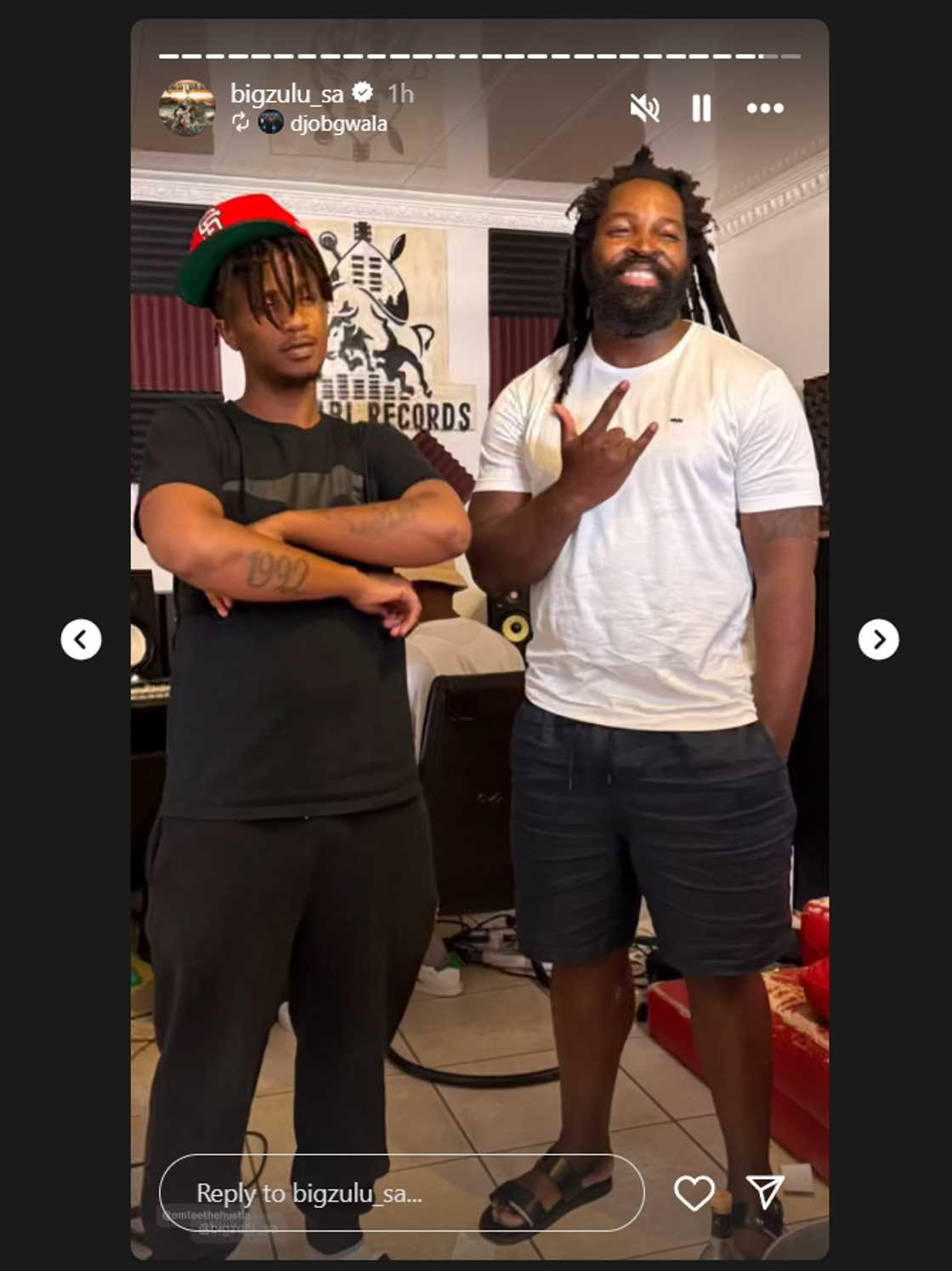 Emtee and Big Zulu are in the studio. Emtee and Big Zulu are in the studio.