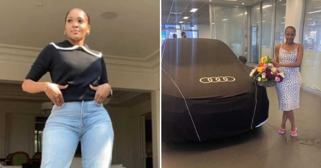 Mzansi, woman, Audi, car