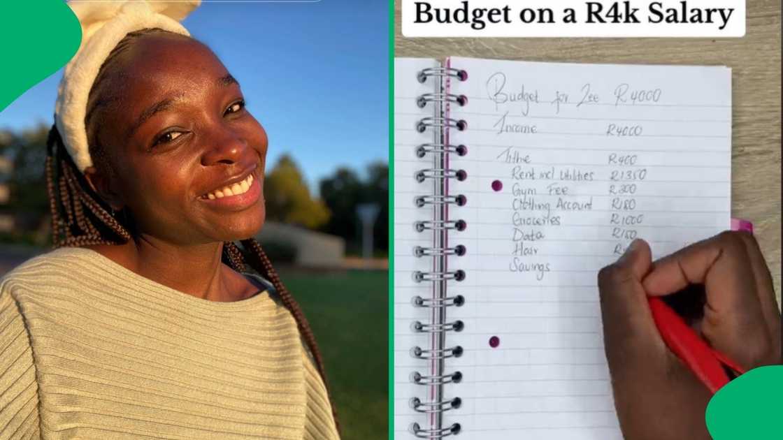 Mzansi reacts to woman's R4k monthly salary budget Mzansi reacts to woman's R4k monthly salary budget