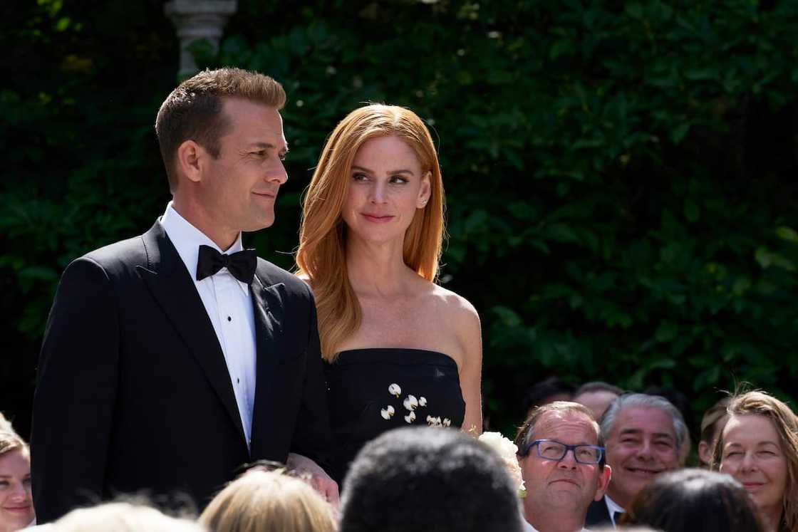 Gabriel Macht on the Suits set Gabriel Macht on the Suits set