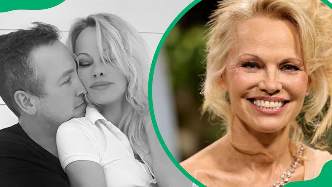 Dan Hayhurst and Pamela Anderson having a good time (L). The actress at the Metropolitan Museum of Art in 2024 (R) Dan Hayhurst and Pamela Anderson having a good time (L). The actress at the Metropolitan Museum of Art in 2024 (R)