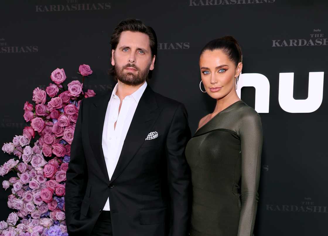 Scott Disick and Rebecca Donaldson at The Kardashians LA premiere