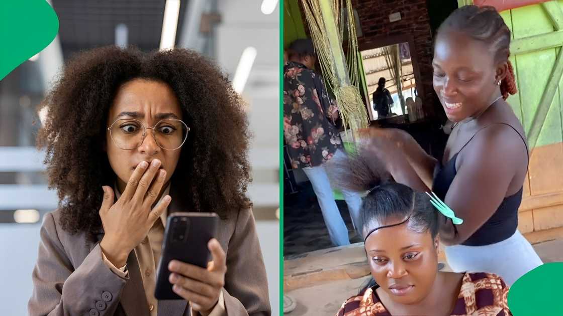 TikTok users were stunned a woman's tight braiding TikTok users were stunned a woman's tight braiding