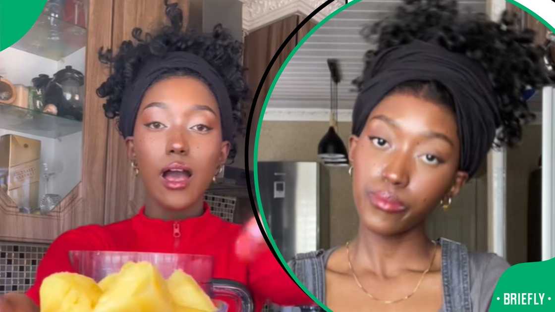 Lady makes celebrity smoothie Lady makes celebrity smoothie