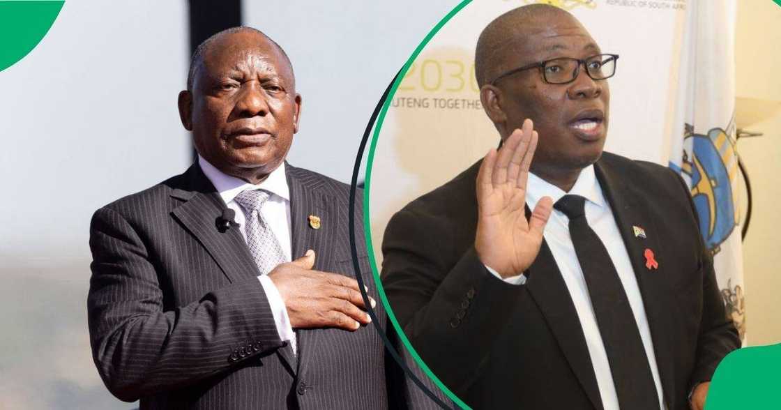The Premier of Gauteng Panyaza Lesufi denied getting orders to have DA members in his cabinet from President Cyril Ramaphosa The Premier of Gauteng Panyaza Lesufi denied getting orders to have DA members in his cabinet from President Cyril Ramaphosa