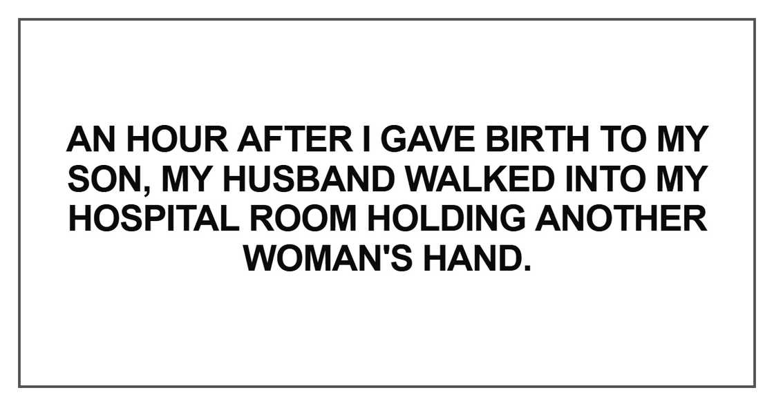 An hour after I gave birth to my son