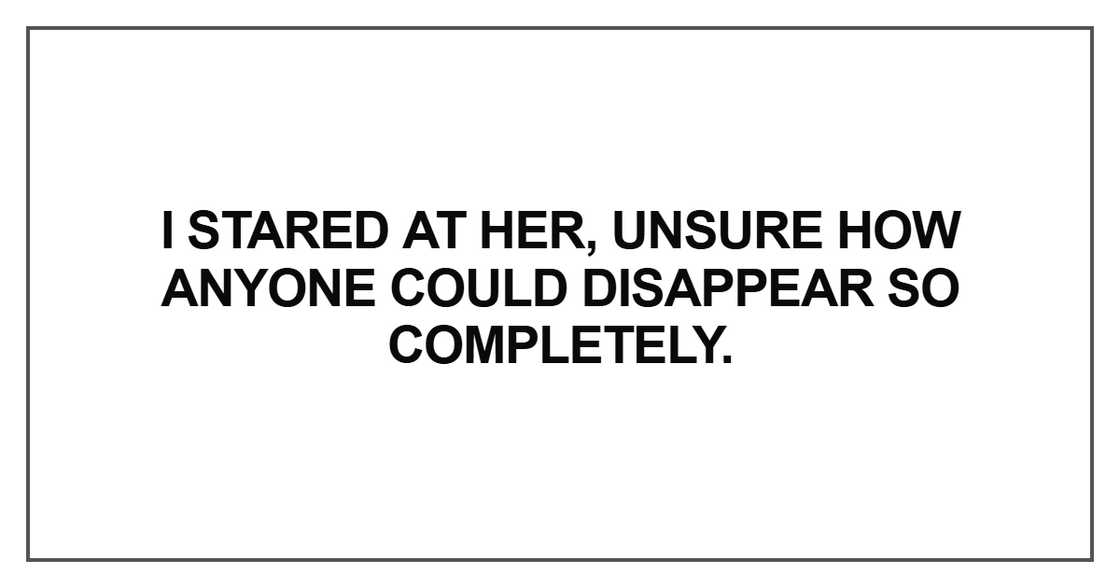 I stared at her, unsure how anyone I stared at her, unsure how anyone