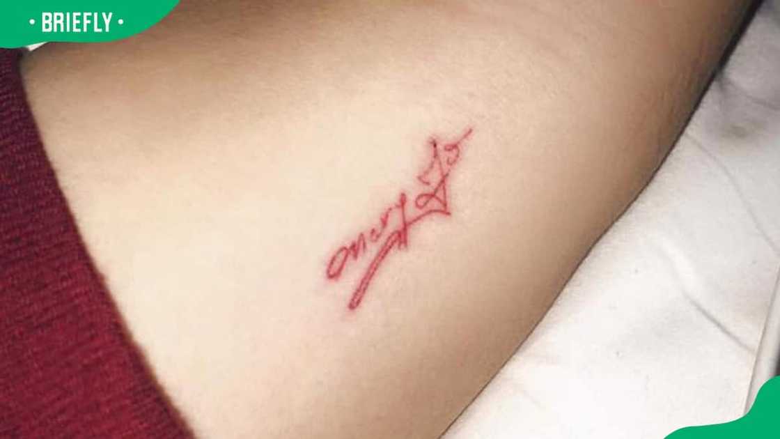 Kylie Jenner's Mary Jo tattoo Kylie Jenner's Mary Jo tattoo
