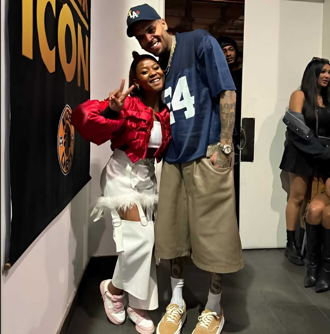 Naledi Aphiwe and Chris Brown meeting. Naledi Aphiwe and Chris Brown meeting.