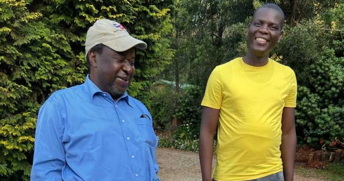 Tito Mboweni and Ronald Lamola catching up Tito Mboweni and Ronald Lamola catching up