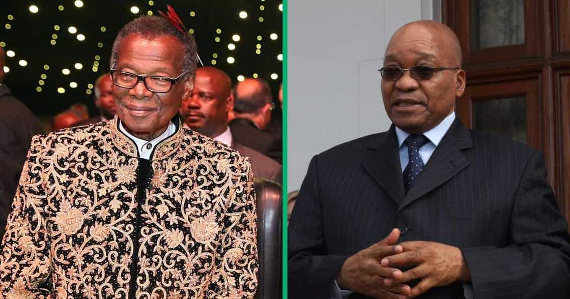 Collage image of Prince Mangosuthu Buthelezi and Jacob Zuma