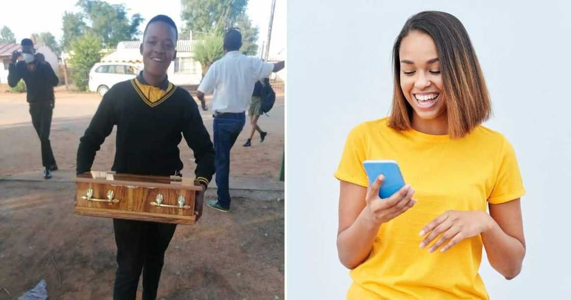 Learner, School, Coffin, Mzansi, #NoSchoolBagChallenge