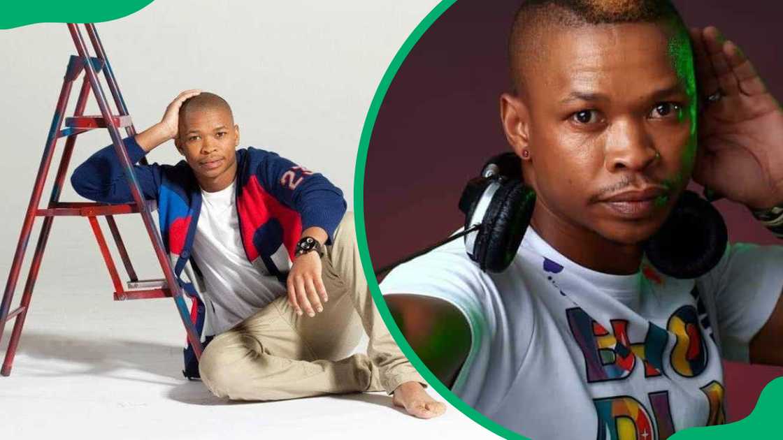 Zenzo Ngqobe posing for official pictures Zenzo Ngqobe posing for official pictures