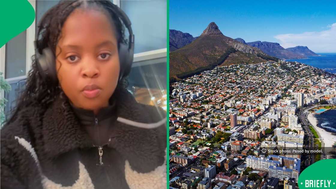 The visual on the right showed the City of Cape Town The visual on the right showed the City of Cape Town